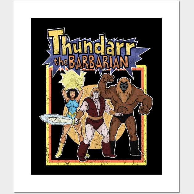 Retro Thundarr The Barbarian Distressed Style Wall Art by From Nowhere